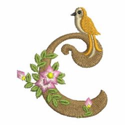 Bird Elegance Alphabet 03 machine embroidery designs