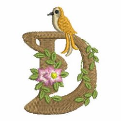 Bird Elegance Alphabet 04 machine embroidery designs