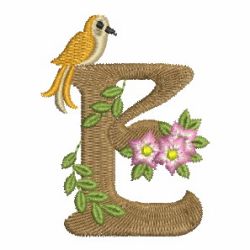 Bird Elegance Alphabet 05 machine embroidery designs