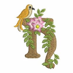 Bird Elegance Alphabet 08 machine embroidery designs