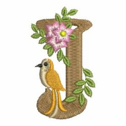 Bird Elegance Alphabet 10 machine embroidery designs