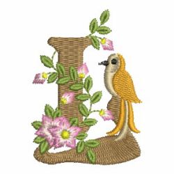 Bird Elegance Alphabet 12 machine embroidery designs