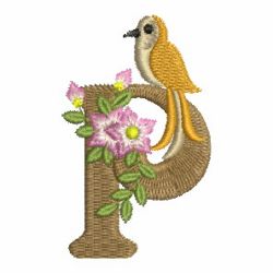 Bird Elegance Alphabet 16 machine embroidery designs