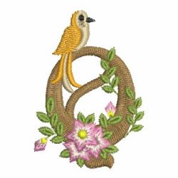 Bird Elegance Alphabet 17 machine embroidery designs