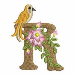 Bird Elegance Alphabet 18 machine embroidery designs