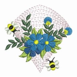 Heirloom Blue Flowers 11 machine embroidery designs