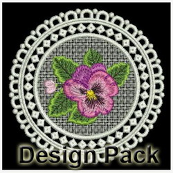 FSL Pansy Doily machine embroidery designs