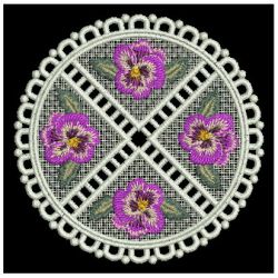 FSL Pansy Doily 04 machine embroidery designs