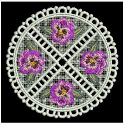 FSL Pansy Doily 04 machine embroidery designs