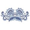 Blue and White Borders 09