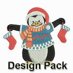 Lovely Christmas Penguin machine embroidery designs