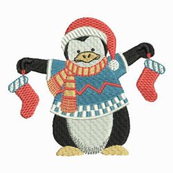 Lovely Christmas Penguin 01 machine embroidery designs