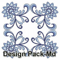 Delft Blue Quilt(Md) machine embroidery designs