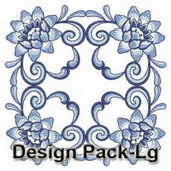 Delft Blue Quilt(Lg) machine embroidery designs