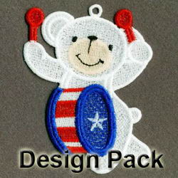 FSL Patriotic Bears machine embroidery designs