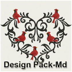 Elegant Heirloom Cardinals(Md) machine embroidery designs