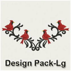 Elegant Heirloom Cardinals(Lg) machine embroidery designs