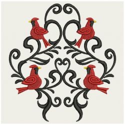 Elegant Heirloom Cardinals 06(Sm) machine embroidery designs
