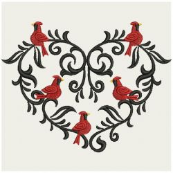 Elegant Heirloom Cardinals 08(Lg) machine embroidery designs