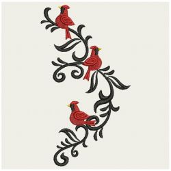 Elegant Heirloom Cardinals 09(Md) machine embroidery designs