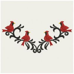 Elegant Heirloom Cardinals 12(Md) machine embroidery designs