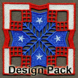 FSL Patriotic Coasters machine embroidery designs