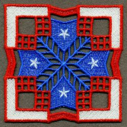 FSL Patriotic Coasters 03 machine embroidery designs