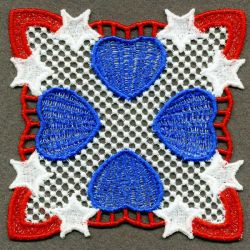 FSL Patriotic Coasters 06 machine embroidery designs