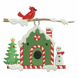 Holiday BirdHouses 02 machine embroidery designs