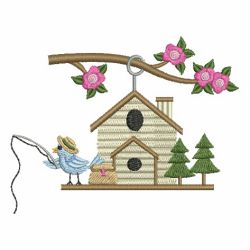 Holiday BirdHouses 08 machine embroidery designs