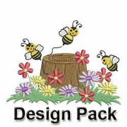 Spring Busy Bees machine embroidery designs