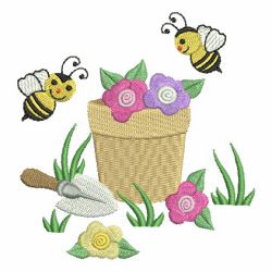 Spring Busy Bees 01 machine embroidery designs