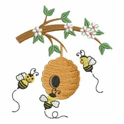 Spring Busy Bees 04 machine embroidery designs