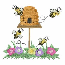 Spring Busy Bees 08 machine embroidery designs