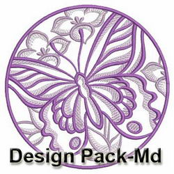 Fancy Butterfly Decoration(Md) machine embroidery designs