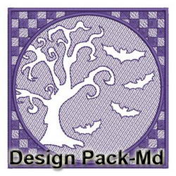 Embossed Halloween(Md) machine embroidery designs