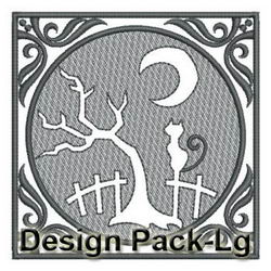 Embossed Halloween(Lg) machine embroidery designs