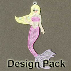 FSL Mermaid Bookmarks machine embroidery designs