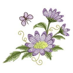 Elegant Purple Flowers 02 machine embroidery designs