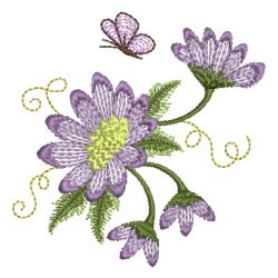 Elegant Purple Flowers 04 machine embroidery designs