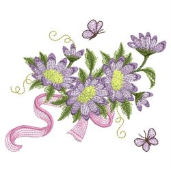 Elegant Purple Flowers 10 machine embroidery designs