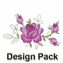Elegant Red Roses machine embroidery designs
