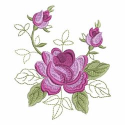 Elegant Red Roses 02 machine embroidery designs