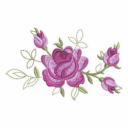 Elegant Red Roses 04 machine embroidery designs
