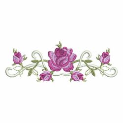 Elegant Red Roses 05 machine embroidery designs
