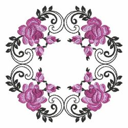 Elegant Red Roses 08 machine embroidery designs