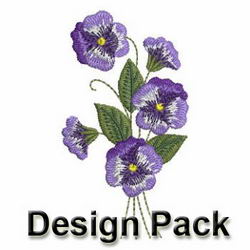 Elegant Pansy machine embroidery designs