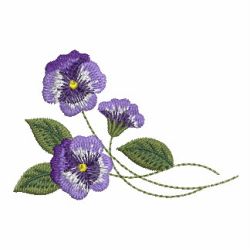 Elegant Pansy 02 machine embroidery designs