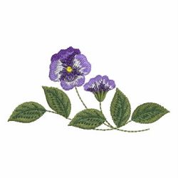 Elegant Pansy 04 machine embroidery designs