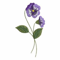 Elegant Pansy 05 machine embroidery designs